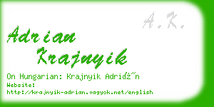 adrian krajnyik business card
